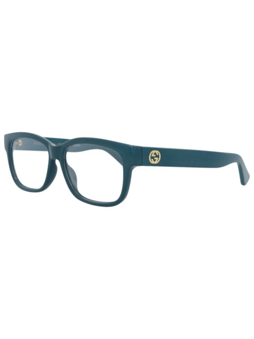 New Gucci Women's Eyeglasses Square Rectangle Injection Frame Blue Blue
